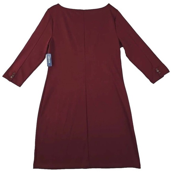 Old Navy ~Woman Size L~ Dark Burgundy Stretchy 3/4 Sleeve Dress Pullover NWT. - Picture 12 of 12
